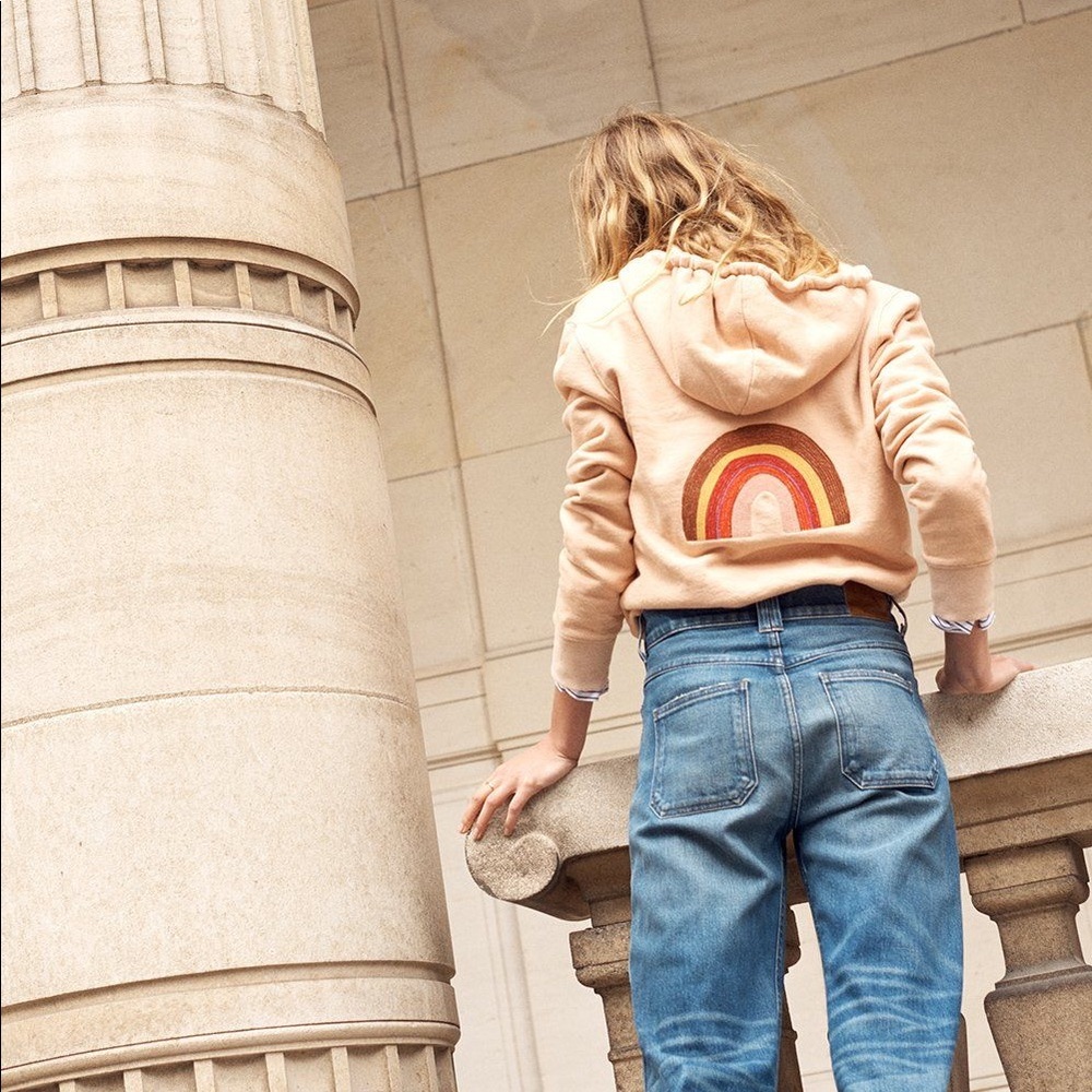 madewell rainbow hoodie